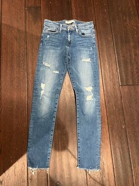 Flying Monkey Light Blue Distressed Skinny Jeans